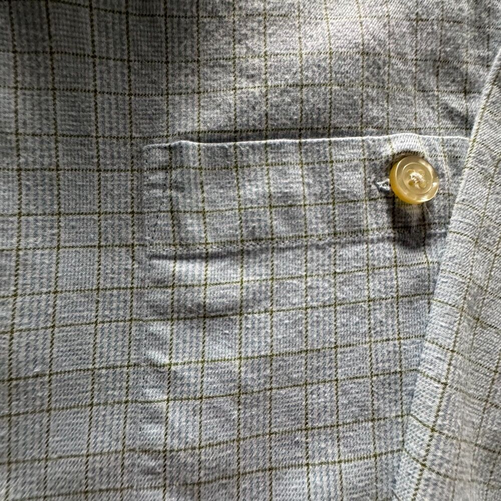 Orvis Lightweight Flannel Button Down Collar Shirt - Blue - Size L - Picture 3 of 8